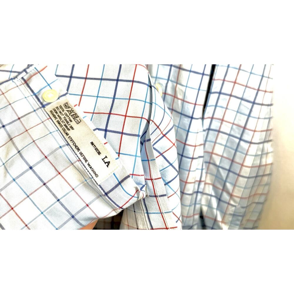 Charles Tyrwhitt Button Up Shirt Men’s 16/35 Slim Fit White Plaid - Picture 5 of 5